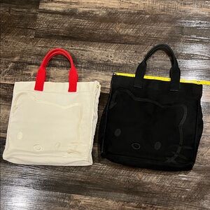 Hello Kitty Cream and Black Tote Bags 30 anniversary edition